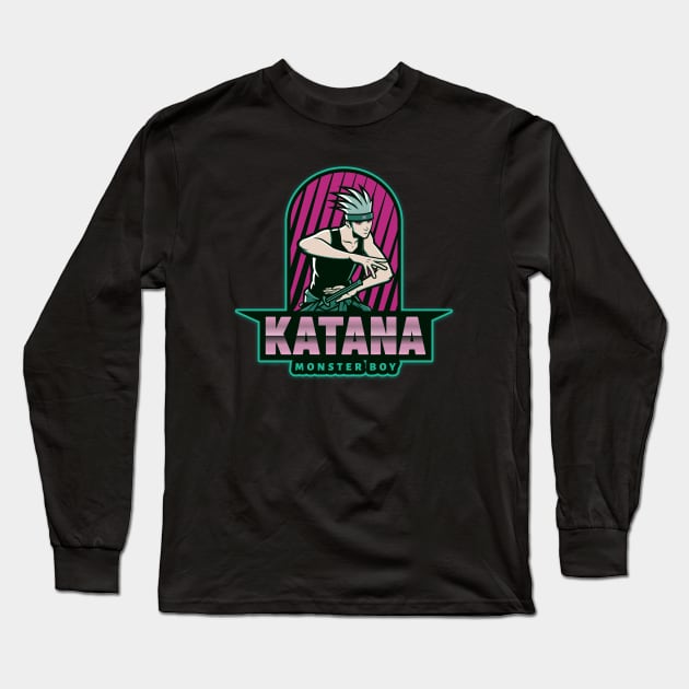 Katana monster boy! fighter anime boy with sword! Long Sleeve T-Shirt by Johan13